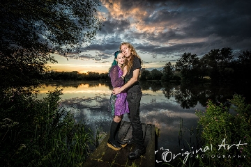 Dramatic outdoor portrait