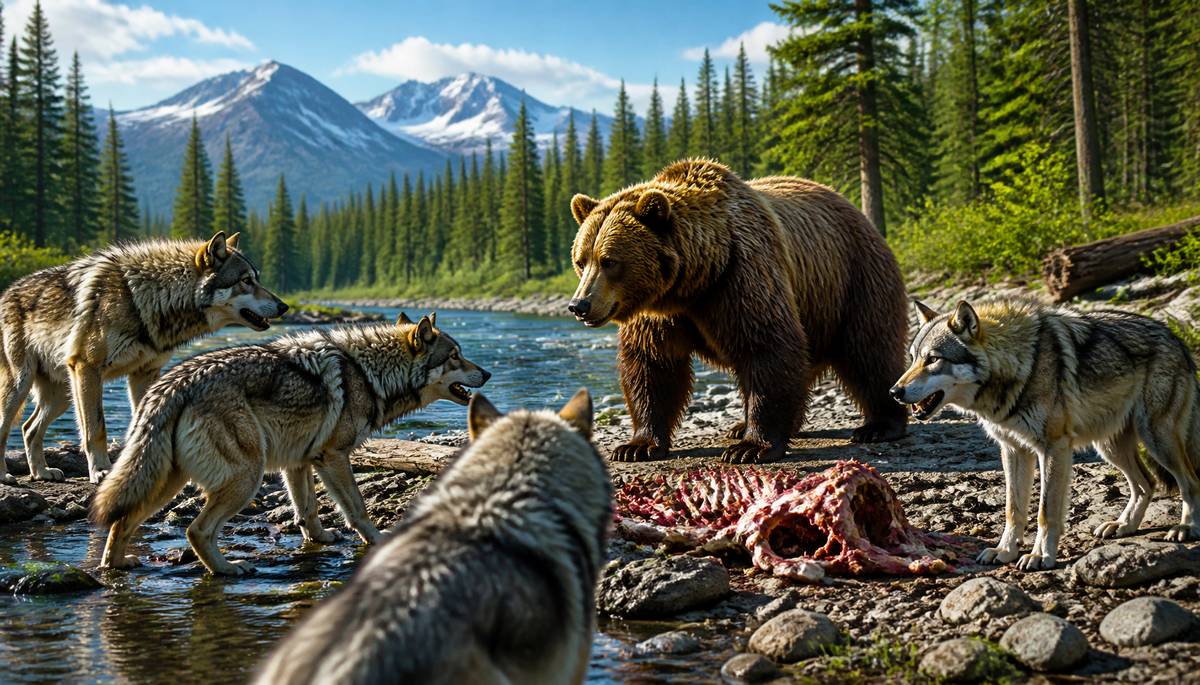 Interactions in the Wild: Documenting Bear and Wolf Dynamics